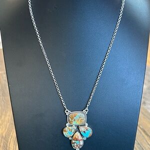 Royston Ribbon Sterling Silver Necklace Pendant